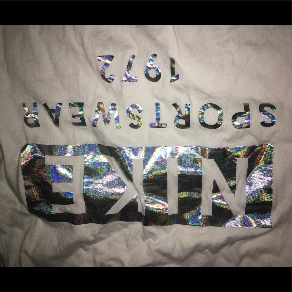vintage nike holographic workout muscle tee